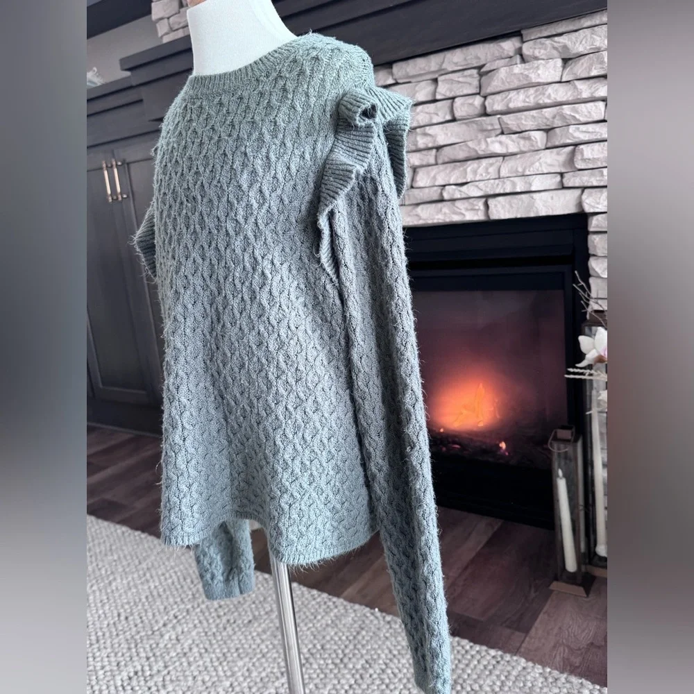 Rylee + Cru Cable Knit Sweater - Soft Green - 10-12Y